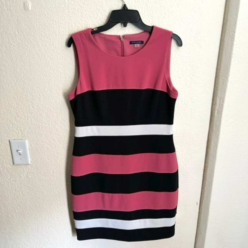 Tommy Hilfiger Pink and Black Work Dress